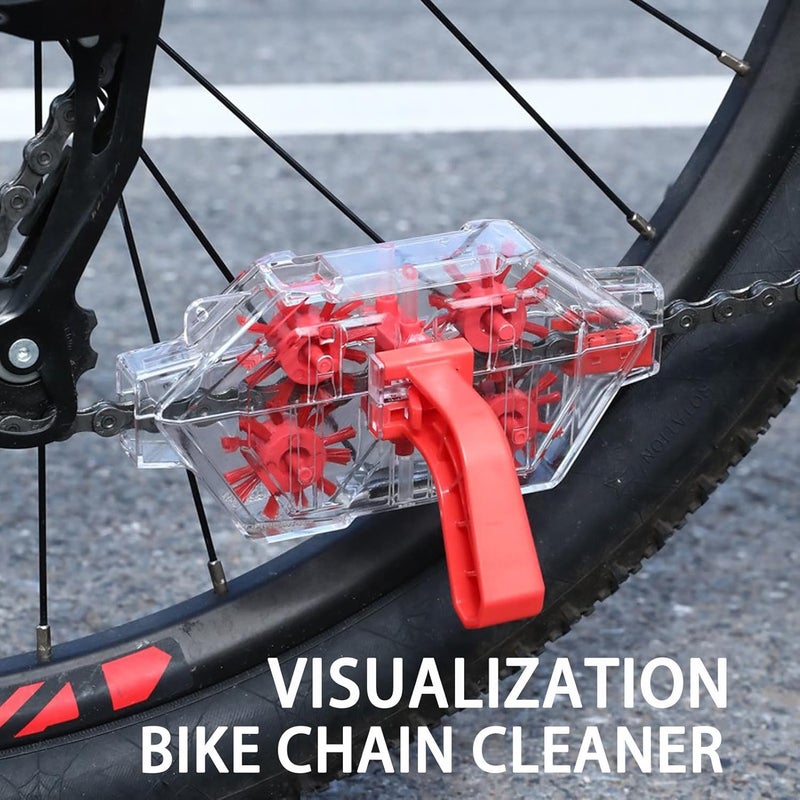 Senzz Bike Chain Cleaner Kit, Bicycle Chain Cleaning Brush Set with Gear Brush & Scrubber, Deep Clean Tool for Mountain, Road & BMX Bikes - Image 2